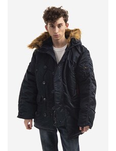 Bunda Alpha Industries N3B 100106 07 pánská, tmavomodrá barva, zimní