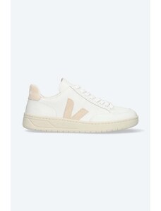 Kožené sneakers boty Veja V-12 bílá barva, XD022335