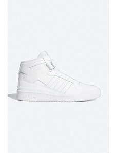 Kožené sneakers boty adidas Originals Forum Mid bílá barva, FY4975-white