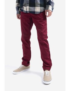Kalhoty Vans Authentic Chino červená barva, střih chinos, medium waist, VN0A5FJ7ZBS-red
