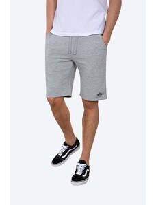 Kraťasy Alpha Industries Basic pánské, šedá barva, 116363.17-grey