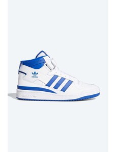 Kožené sneakers boty adidas Originals Forum Mid bílá barva, FY4976-white