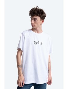 Bavlněné tričko Makia Strait bílá barva, s potiskem, M21226 011, M21226-001