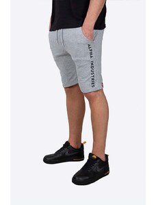 Kraťasy Alpha Industries Al Sweat pánské, šedá barva, 116365.17-grey