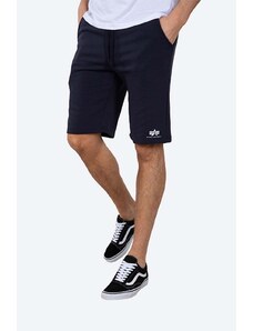 Kraťasy Alpha Industries Basic pánské, tmavomodrá barva, 116363.07-navy