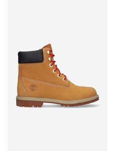 Semišové workery Timberland Heritage 6 In Waterproof hnědá barva, na plochém podpatku, A2G4R-BROWN