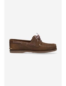 Semišové mokasíny Timberland Classic Boat 2 Eye pánské, hnědá barva, 1001R-BROWN