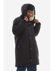 Bunda A.P.C. Parka Hector COEZV-H30179 BLACK pánská, černá barva, přechodná