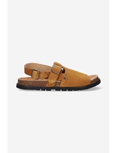 Semišové sandály A.P.C. Sandales Noe PXBAH-H51057 CARAMEL pánské, hnědá barva