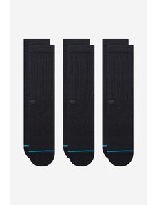Ponožky Stance Shelter 3-pack pánské, černá barva, A556A23SHL-BLK