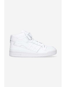 Kožené sneakers boty adidas Originals Forum Mid W bílá barva, FZ6473-white