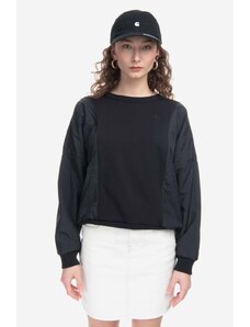 Mikina adidas Originals IC5304 ESS Sweater dámská, černá barva, hladká, IC5304-black