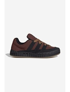Semišové sneakers boty adidas Originals Adimatic hnědá barva, HQ6903-brown