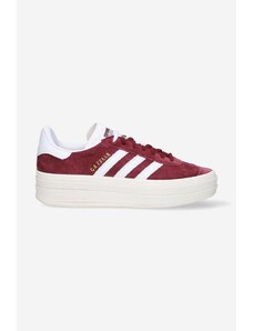 Sneakers boty adidas Originals Gazelle Bold W HQ6892 vínová barva