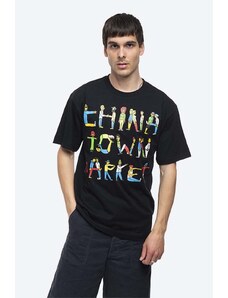 Bavlněné tričko Market Chinatown Market City Aerobics Tee černá barva, s potiskem, CTM1990462-black