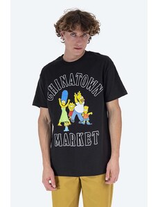 Bavlněné tričko Market Chinatown Market x The Simpsons Family OG Tee černá barva, s potiskem, CTM1990346-white