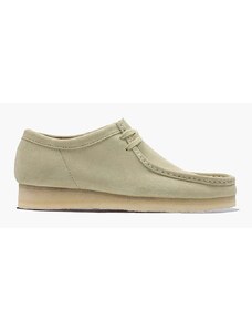 Semišové polobotky Clarks Originals Wallabee pánské, hnědá barva, 26155515