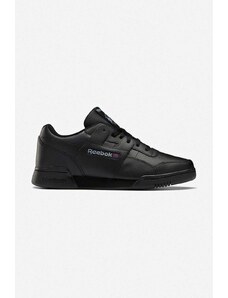 Kožené sneakers boty Reebok Classic Workout Plus černá barva, HP5910-black