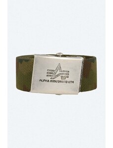 Pásek Alpha Industries Heavy Duty Belt zelená barva, 100906.12-green
