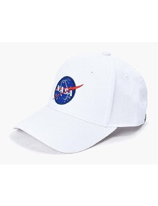 Bavlněná baseballová čepice Alpha Industries NASA Cap bílá barva, s aplikací, 186903.09-white