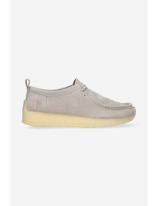 Semišové polobotky Clarks Originals x Ronnie Fieg Rossendale šedá barva, 26170225