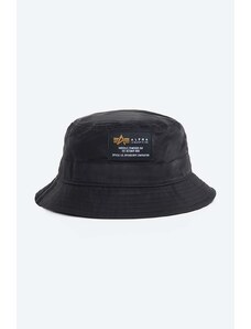 Bavlněný klobouk Alpha Industries VLC Cap černá barva, 116912.03-black