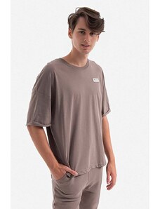 Bavlněné tričko Alpha Industries šedá barva, 118532.628-grey
