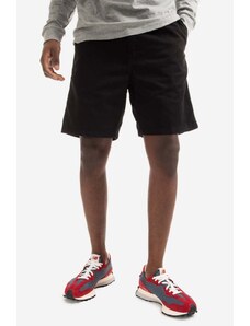Bavlněné šortky Carhartt WIP Flint Short černá barva, I030480.BLACK-BLACK
