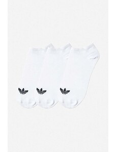 Ponožky adidas Originals Trefoil Liner 3-pack bílá barva, S20273-white