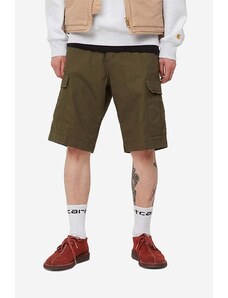 Bavlněné šortky Carhartt WIP Regular Cargo Short zelená barva, I028246.CYPRESS-CYPRESS