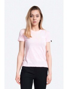 Bavlněné tričko Alpha Industries Basic T Logo Wmn růžová barva, 196054.491-pink