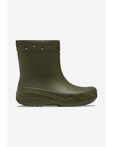 Holínky Crocs Classic Rain Boot zelená barva, 208363.ARMY.GREEN-GREEN