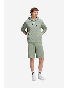 Mikina adidas Originals Ess+ Hoody H pánská, zelená barva, s kapucí, hladká, HR2962-green