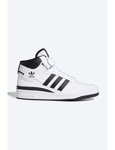 Kožené sneakers boty adidas Originals Forum Mid FY7939 bílá barva