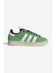 Semišové sneakers boty adidas Originals Campus 00s zelená barva, HQ8713-green