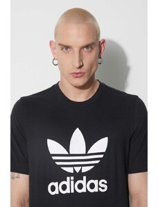 Bavlněné tričko adidas Originals černá barva, s potiskem, IA4815-BLACK