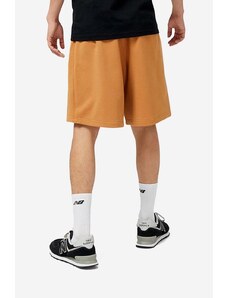 Bavlněné šortky New Balance oranžová barva