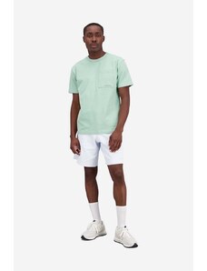 Bavlněné tričko New Balance zelená barva, MT23567SAE-SAE