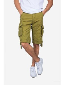 Bavlněné šortky Alpha Industries Jet Short 191200 440 hnědá barva, 191200.440-brown