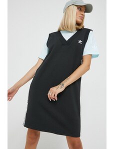 Bavlněné šaty adidas Originals černá barva, mini, HM2134-BLACK