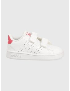 Dětské sneakers boty adidas ADVANTAGE bílá barva