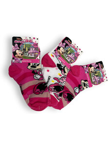 Dívčí vysoké ponožky růžové barvy Minnie Mouse