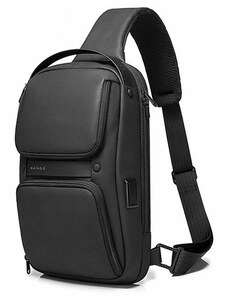 BANGE sportovní batoh přes rameno s USB ASLAN Černý 12L Bange BG7258s2