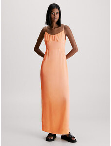 Calvin Klein Jeans | Logo Strap šaty | Oranžová