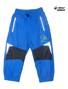 Šusťákové kalhoty s bavlněnou podšívkou KUGO K713 modré
