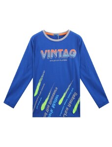 Chlapecké tričko dl.r. KUGO HC0648 světle modré