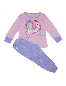 Dívčí pyžamo KUGO MP3803, růžová + fialová
