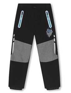 Chlapecké softshellové kalhoty s fleecem KUGO HK2516, černé s šedou