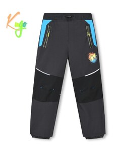 Dětské softshellové kalhoty nezateplené KUGO HK3115, tmavě šedé