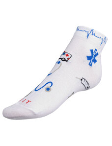 BELLATEX Dámské a pánské ponožky nízké Zdravotnictví, bílé
